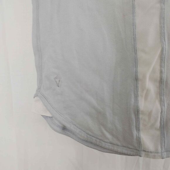 ivivva By Lululemon Girls Size 7 Light Blue Tshirt /w white Mesh EUC. - Picture 6 of 7